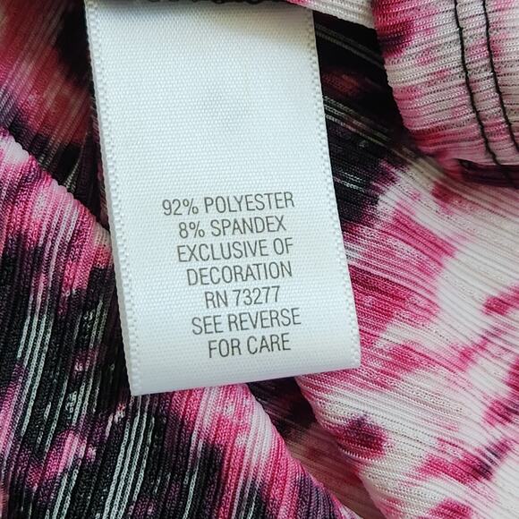 Dana Buchman Purple Pink White Tie Dye Top Large Lightweight Soft Flowy Stretchy - Picture 6 of 6